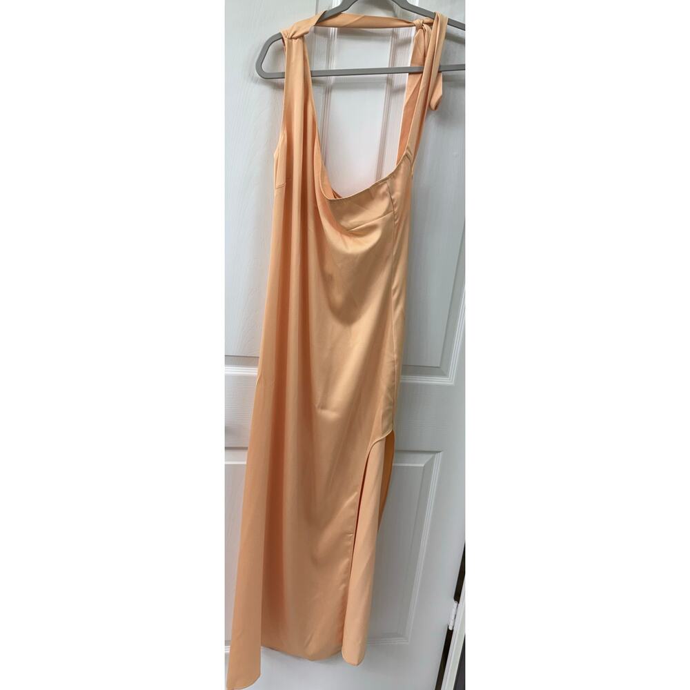 The Drop NWT slip dress one shoulder Maxi $68 S Pela Banana color light orange - Picture 5 of 10